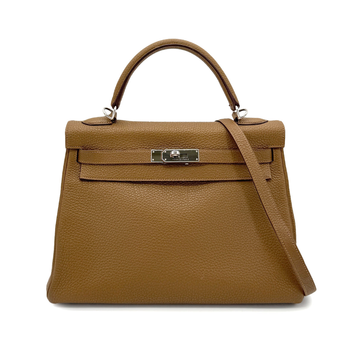HERMES KELLY 32 RETOURNE ALEZAN TOGO HAND SHOULDER BAG □M 90274418