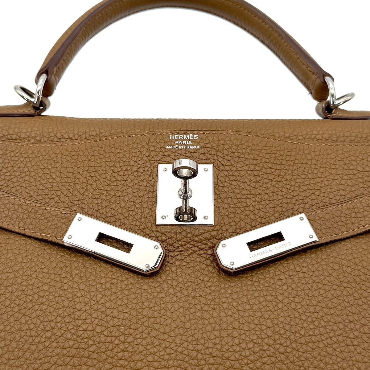 HERMES KELLY 32 RETOURNE ALEZAN TOGO HAND SHOULDER BAG □M 90274418