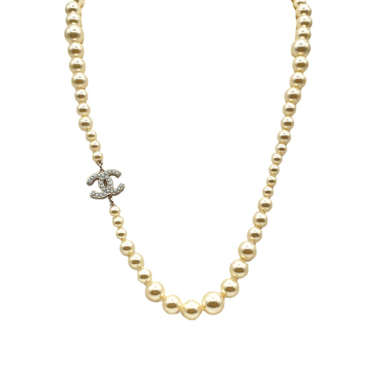 CHANEL NECKLACE COCOMARK FAUX PEARL ACCESSORY A13V 90274450