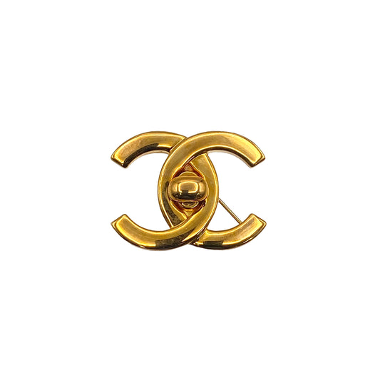CHANEL VINTAGE COCOMARK BROOCH TURNLOCK ACCESSORY 96P 90274462