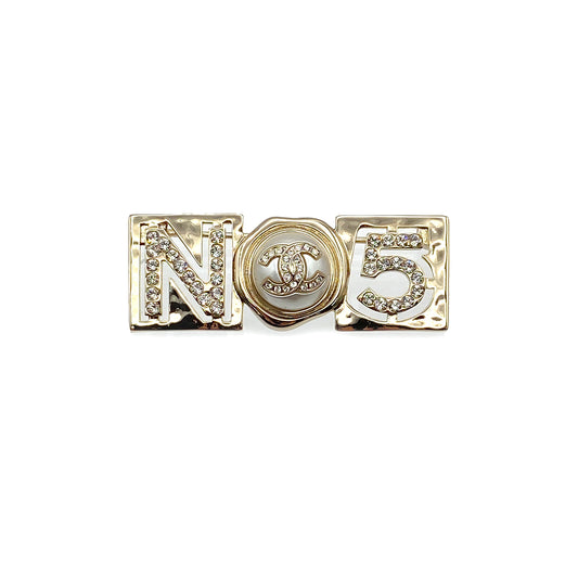 CHANEL No.5 COCOMARK BROOCH RHINESTONE FAKEPEARL ACCESSORY B22S 90274468