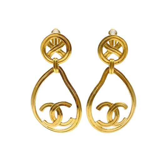 CHANEL VINTAGE EARRINGS COCOMARK SWING ACCESSORY 96P 90274469