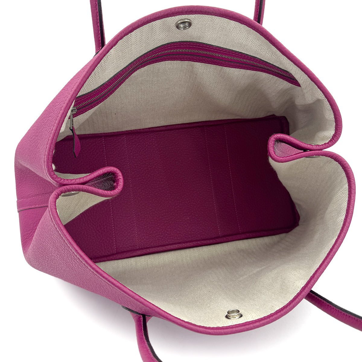 HERMES GARDEN PARTY PM ROSE PURPLE VEAU NEGONDA TOTE BAG C 90274474
