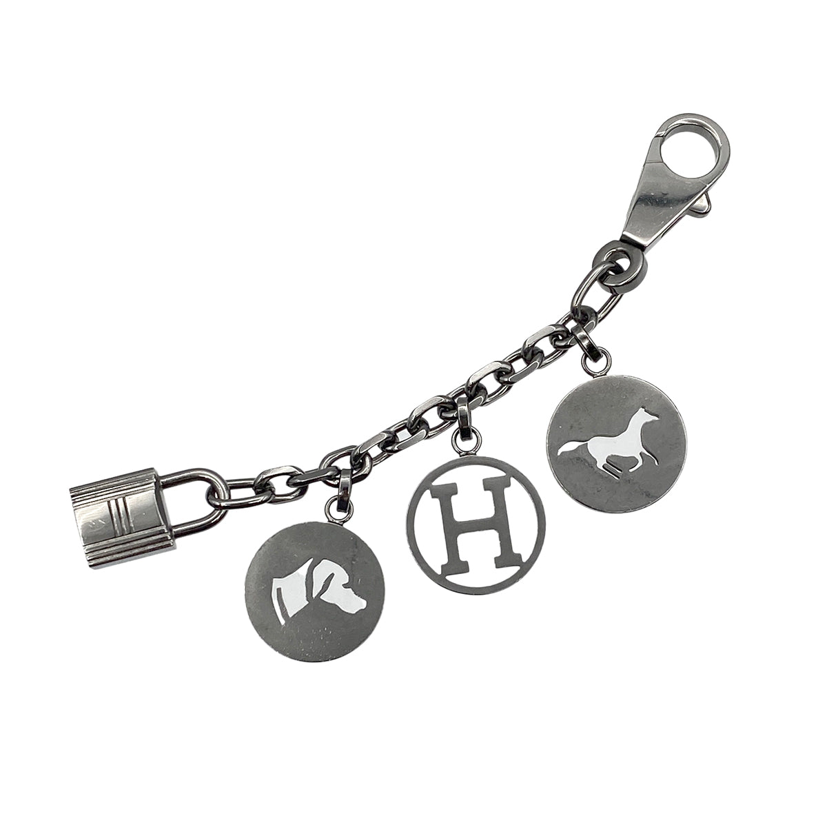 HERMES BAG CHARM AMULET 4 ACCESSORY SILVER 90274475