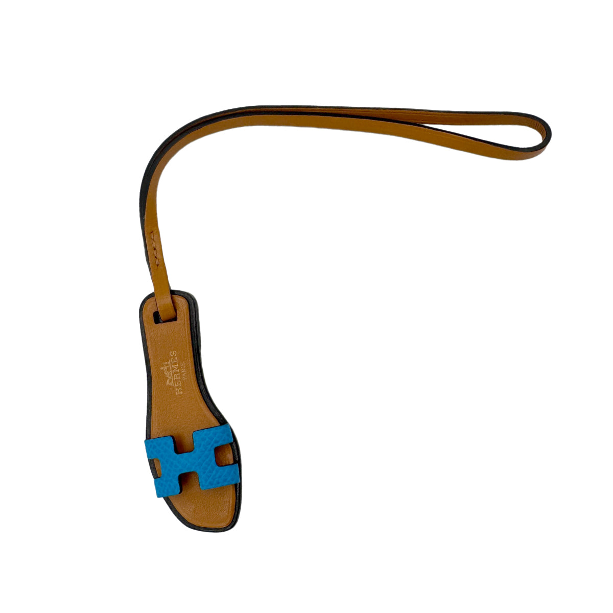 HERMES BAG CHARM ORAN NANO BLEU FRANCE NATUREL SABLE BLACK VEAU EPSOM VEAU BUTLER VACHE HUNTER 90274476