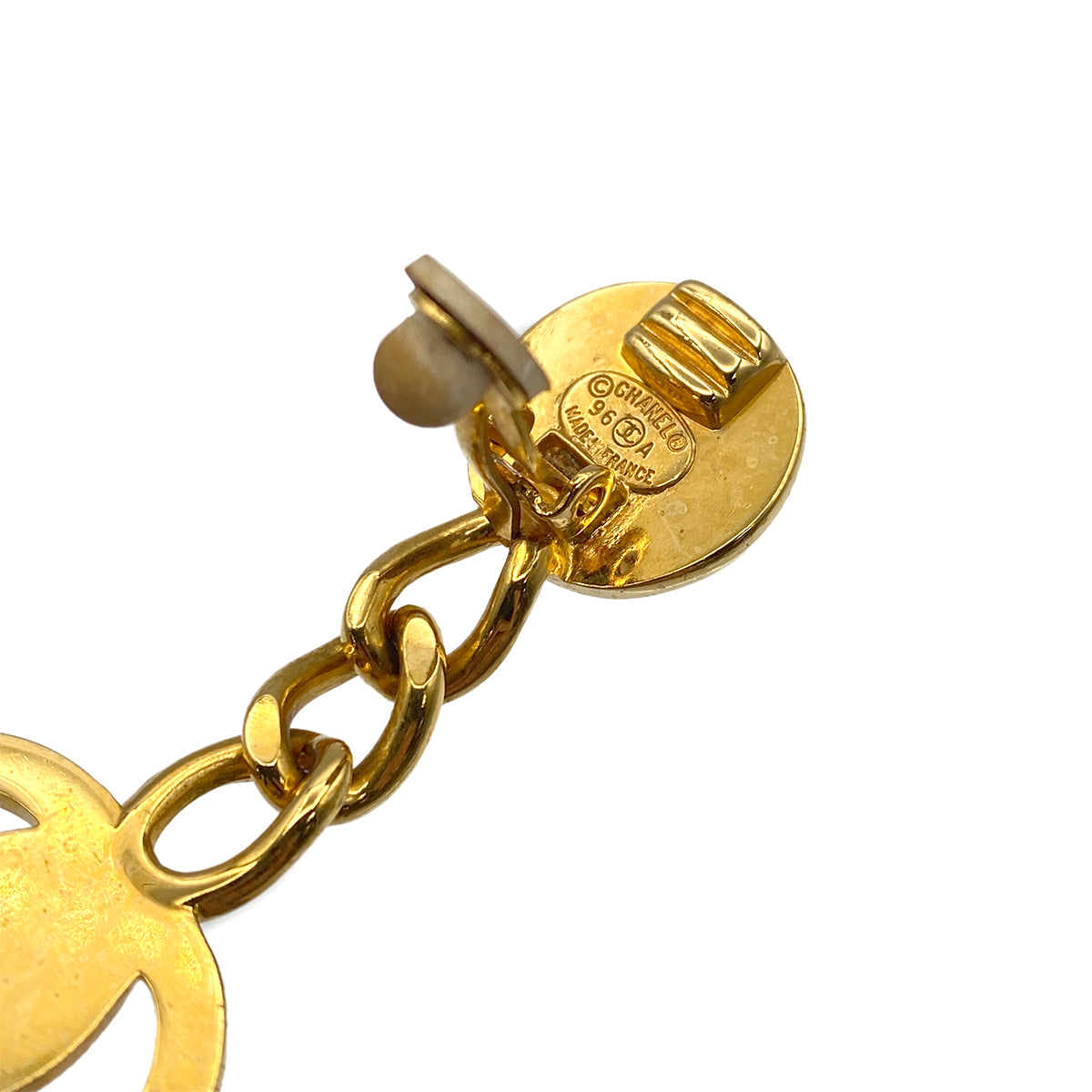 CHANEL VINTAGE EARRING COCOMARK TURNLOCK ACCESSORY 96A 90274485