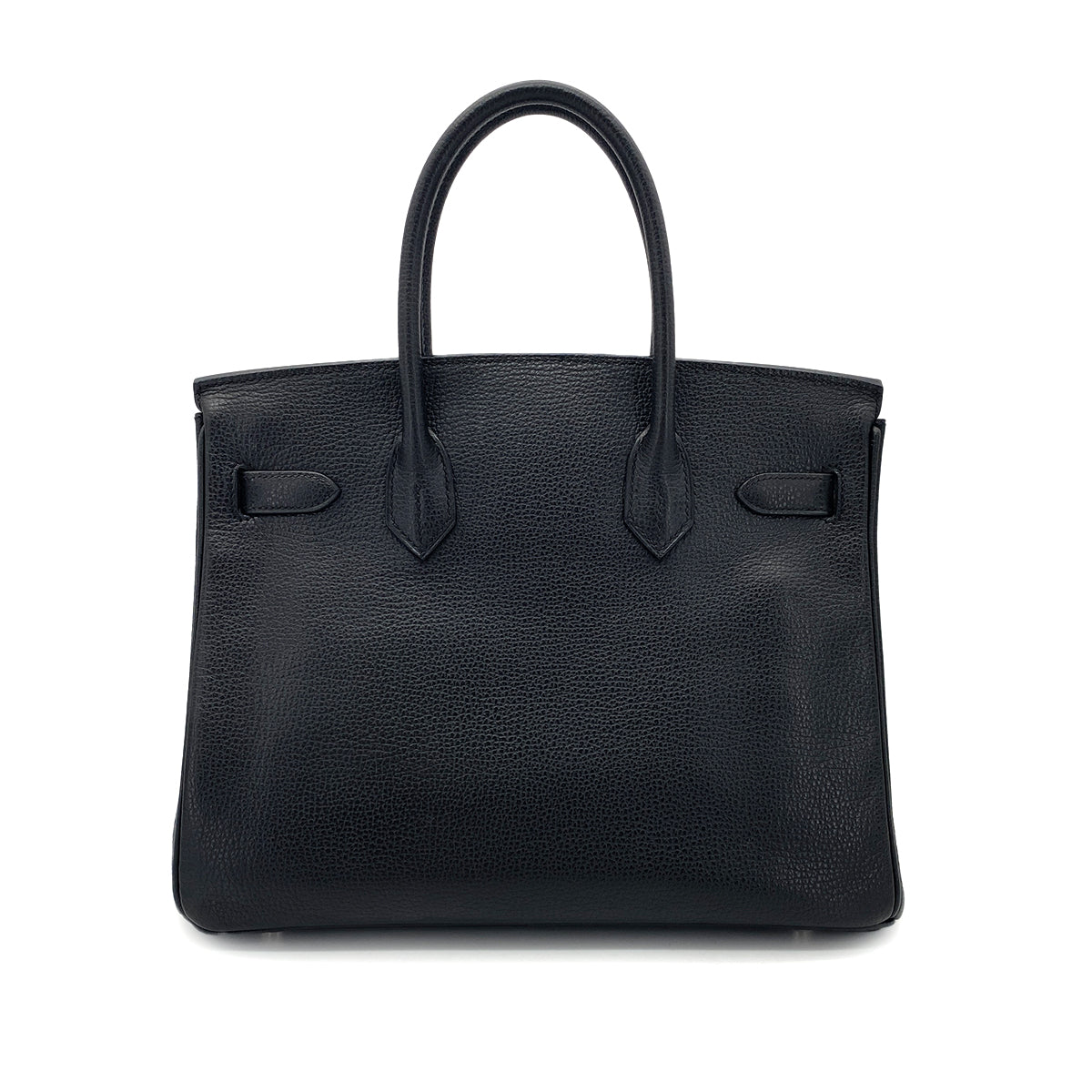 HERMES BIRKIN 30 BLACK VACHE LIEGEE HAND BAG □J SHW 90274836