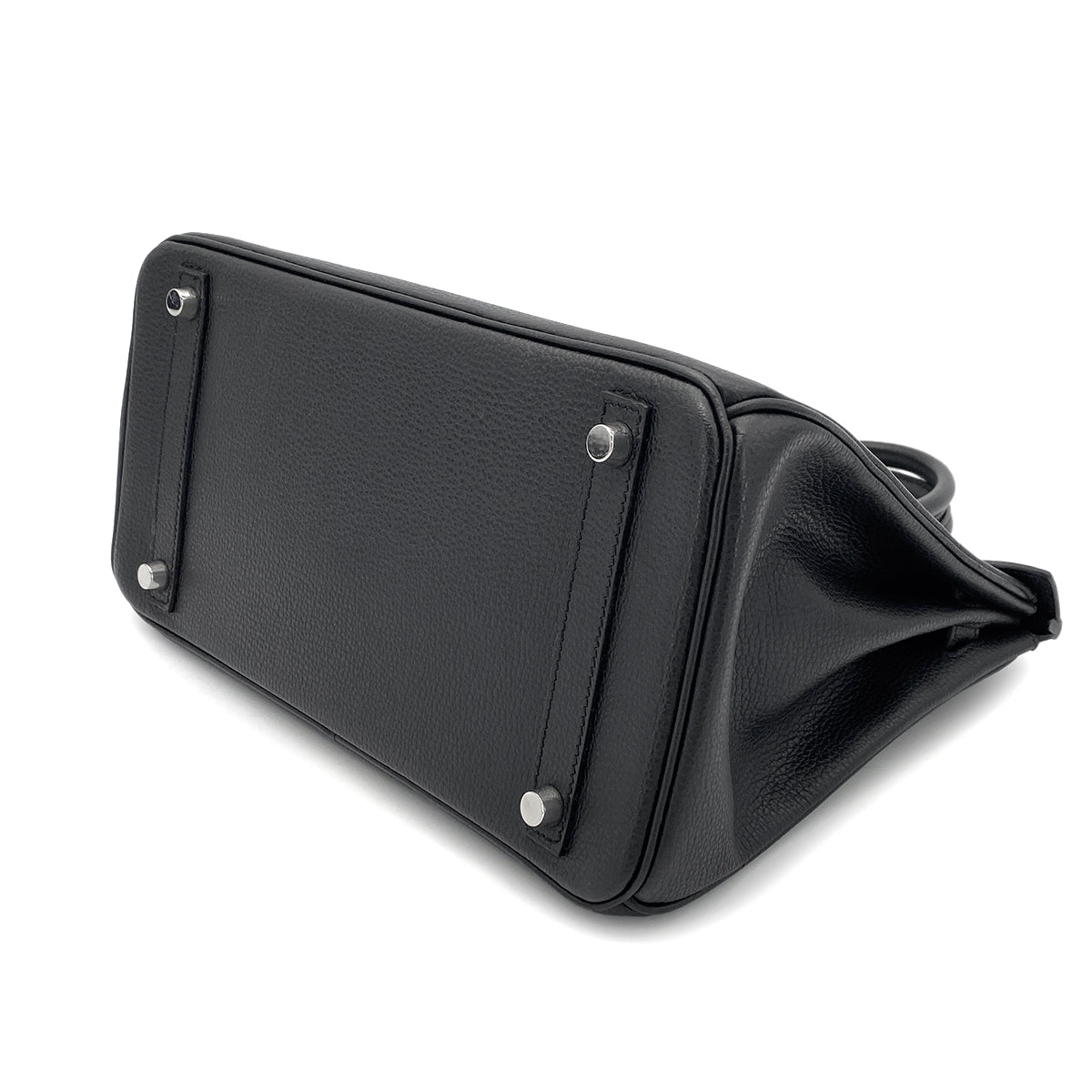 HERMES BIRKIN 30 BLACK VACHE LIEGEE HAND BAG □J SHW 90274836