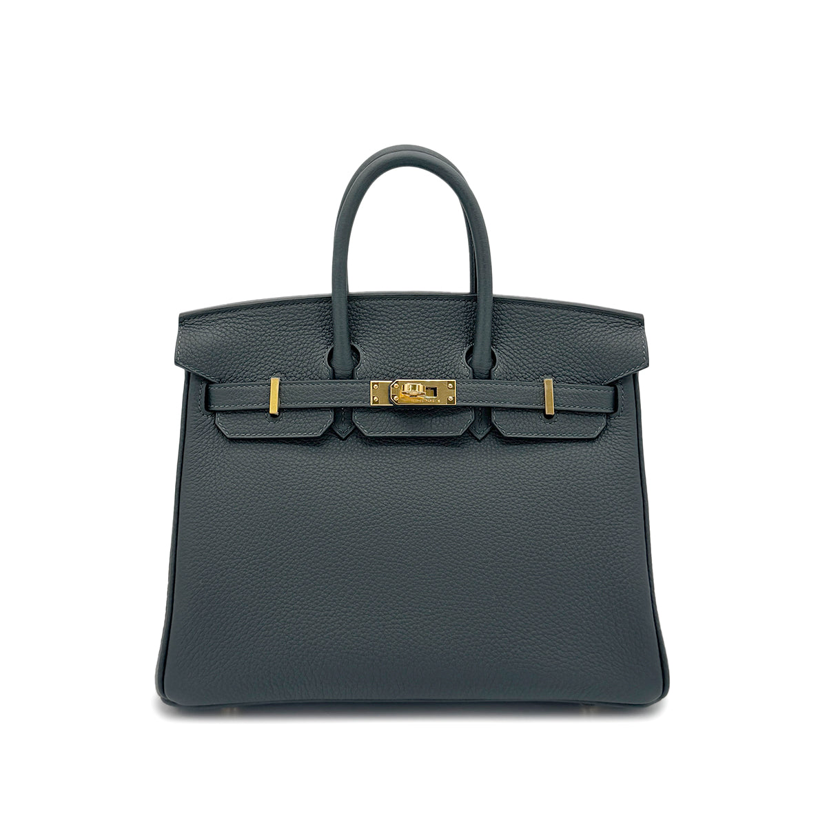 HERMES BIRKIN 25 NEW VERT FONCE TOGO HAND BAG W GHW 90274841