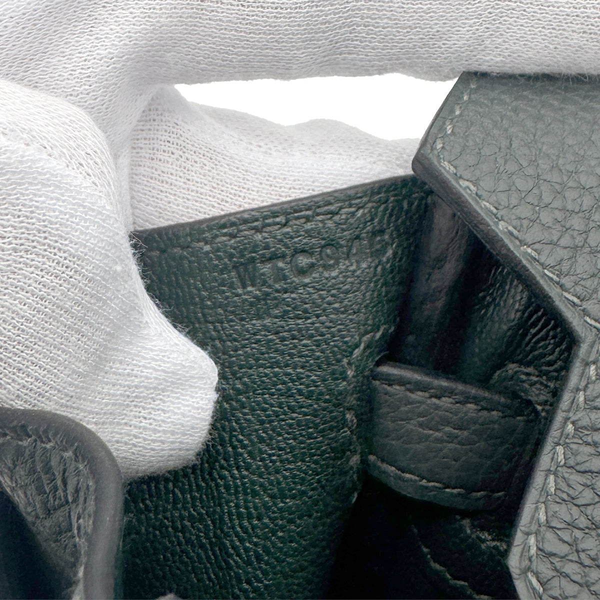 HERMES BIRKIN 25 NEW VERT FONCE TOGO HAND BAG W GHW 90274841