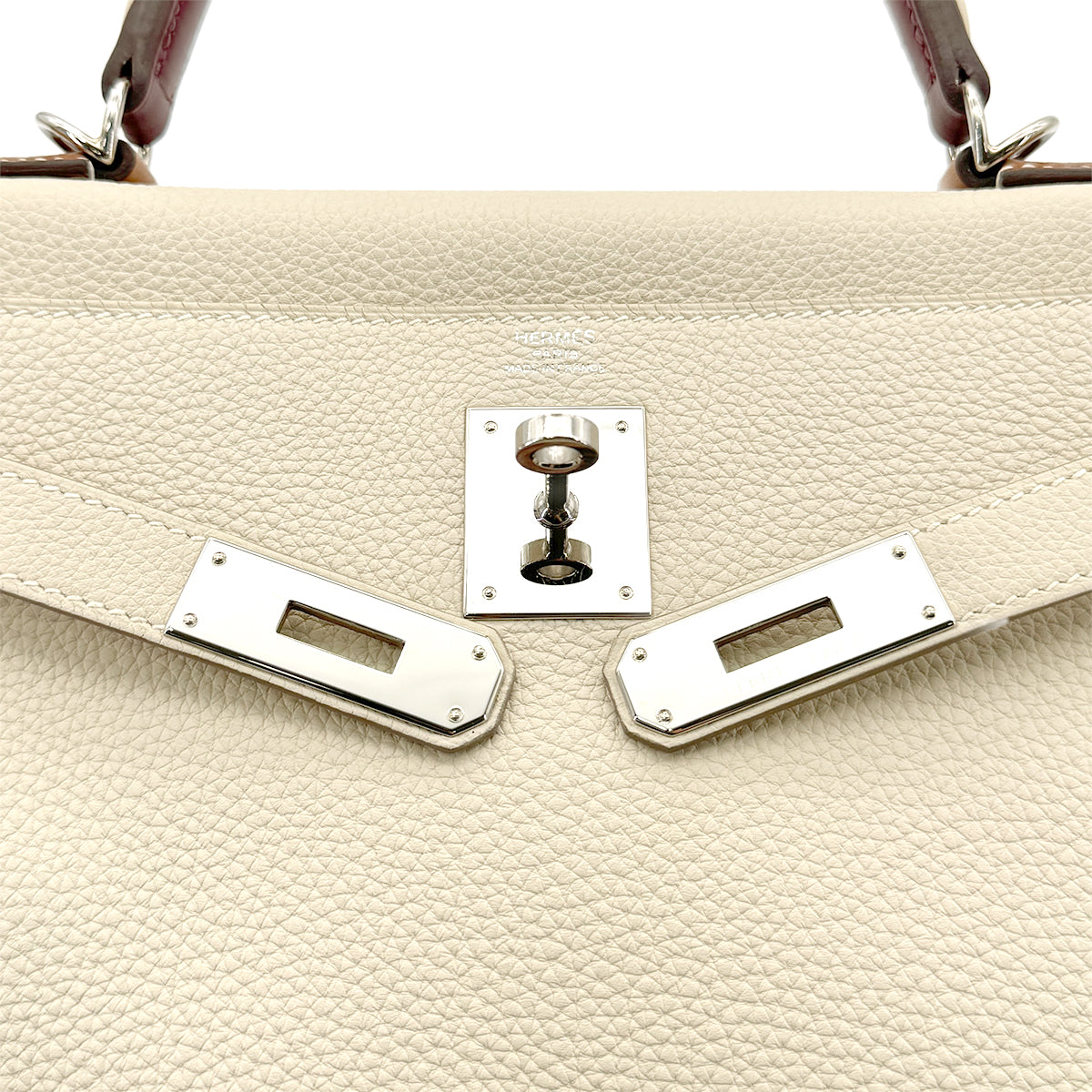 HERMES KELLY 28 GALOP RETOURNE CRAIE TAURILLON CLEMENCE HAND SHOULDER BAG A SHW 90274846