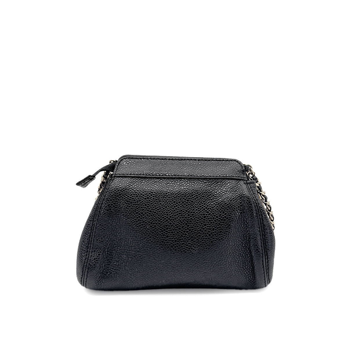 CHANEL VINTAGE COCOMARK MINI CHAIN SHOLDER BAG BLACK CAVIR SKIN 90274850