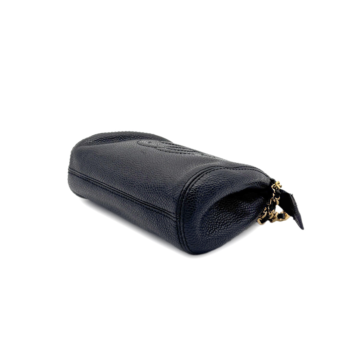 CHANEL VINTAGE COCOMARK MINI CHAIN SHOLDER BAG BLACK CAVIR SKIN 90274850