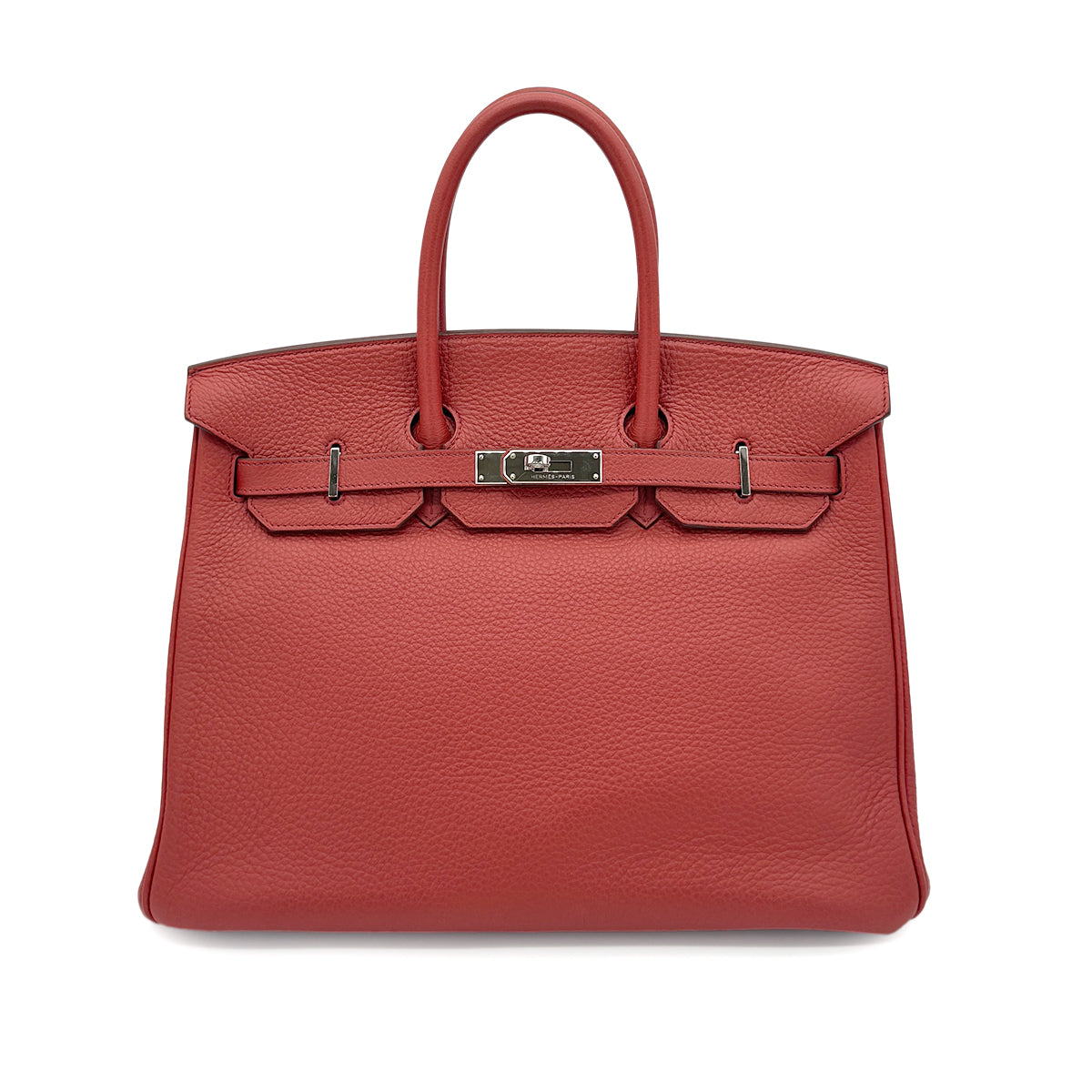HERMES BIRKIN 35 RED TAURILLON CLEMENCE HAND BAG □N SHW 90274851