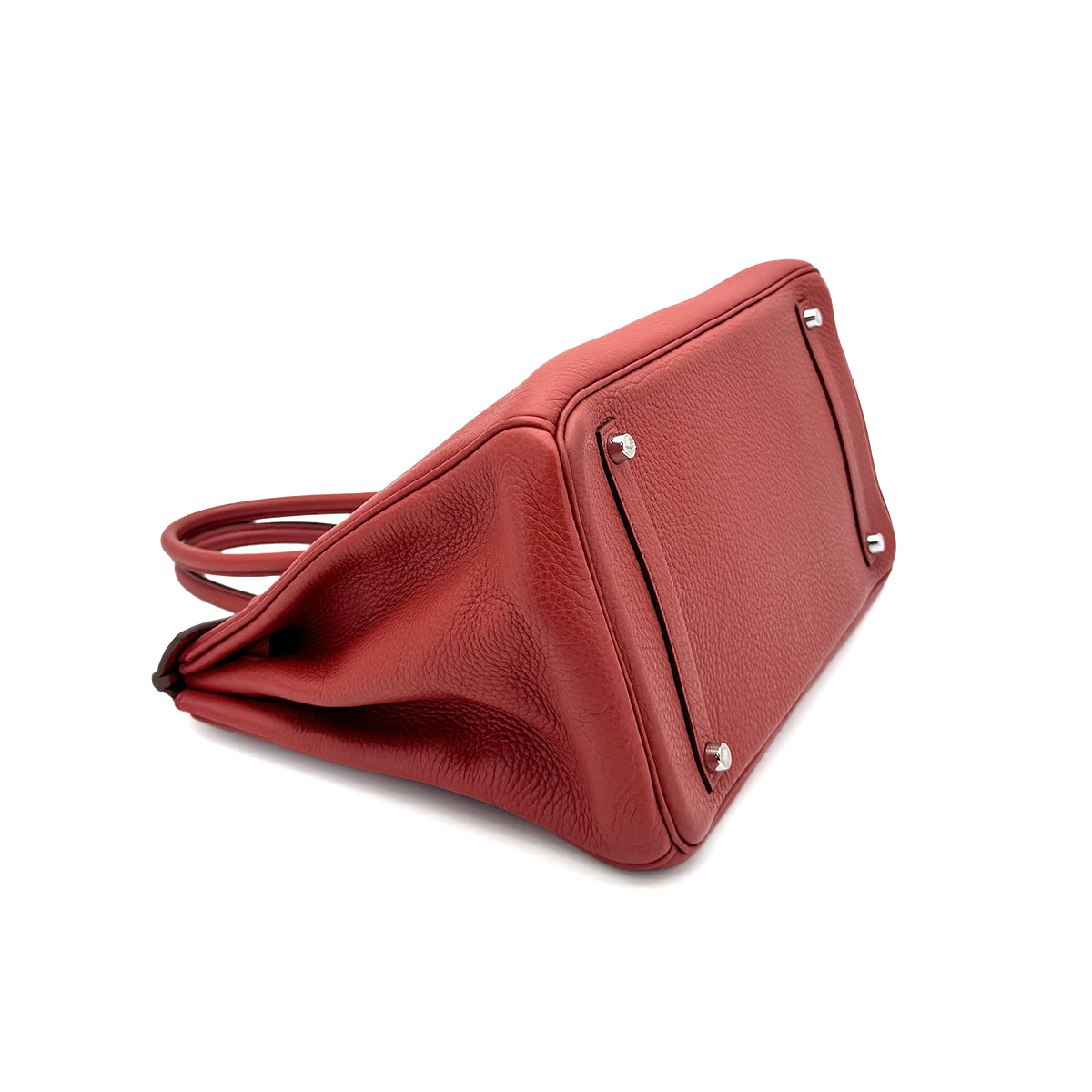 HERMES BIRKIN 35 RED TAURILLON CLEMENCE HAND BAG □N SHW 90274851