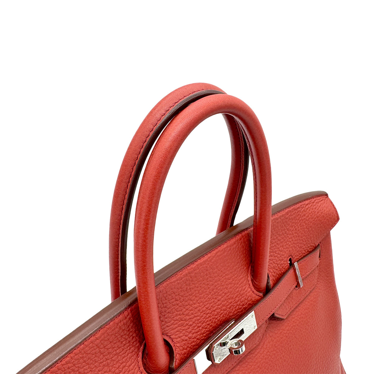 HERMES BIRKIN 35 RED TAURILLON CLEMENCE HAND BAG □N SHW 90274851