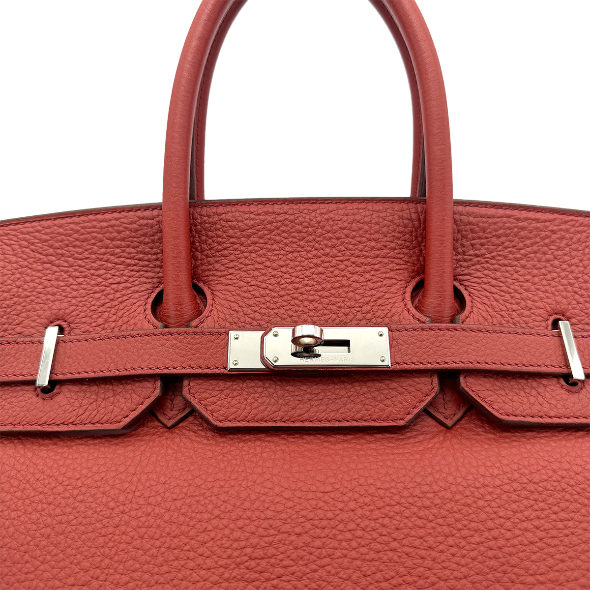 HERMES BIRKIN 35 RED TAURILLON CLEMENCE HAND BAG □N SHW 90274851