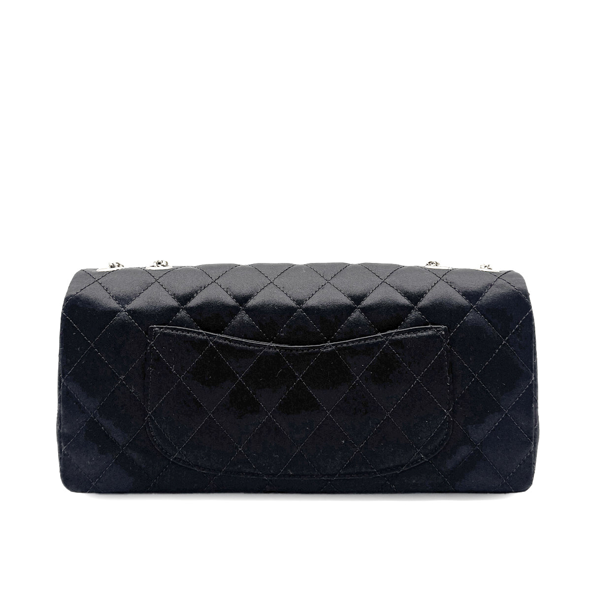 CHANEL MATELASSE BIJOU CHAIN SHOULDER BAG BLACK SATIN 90274860