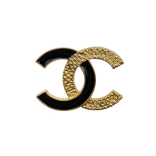 CHANEL COCOMARK BROOCH BLACK GOLD ACCESSORY B24P 90274871
