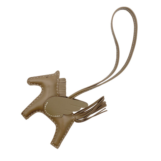 HERMES BAG CHARM RODEO PEGASUS PM ETOUPE AGNEAU MILO W 90274885