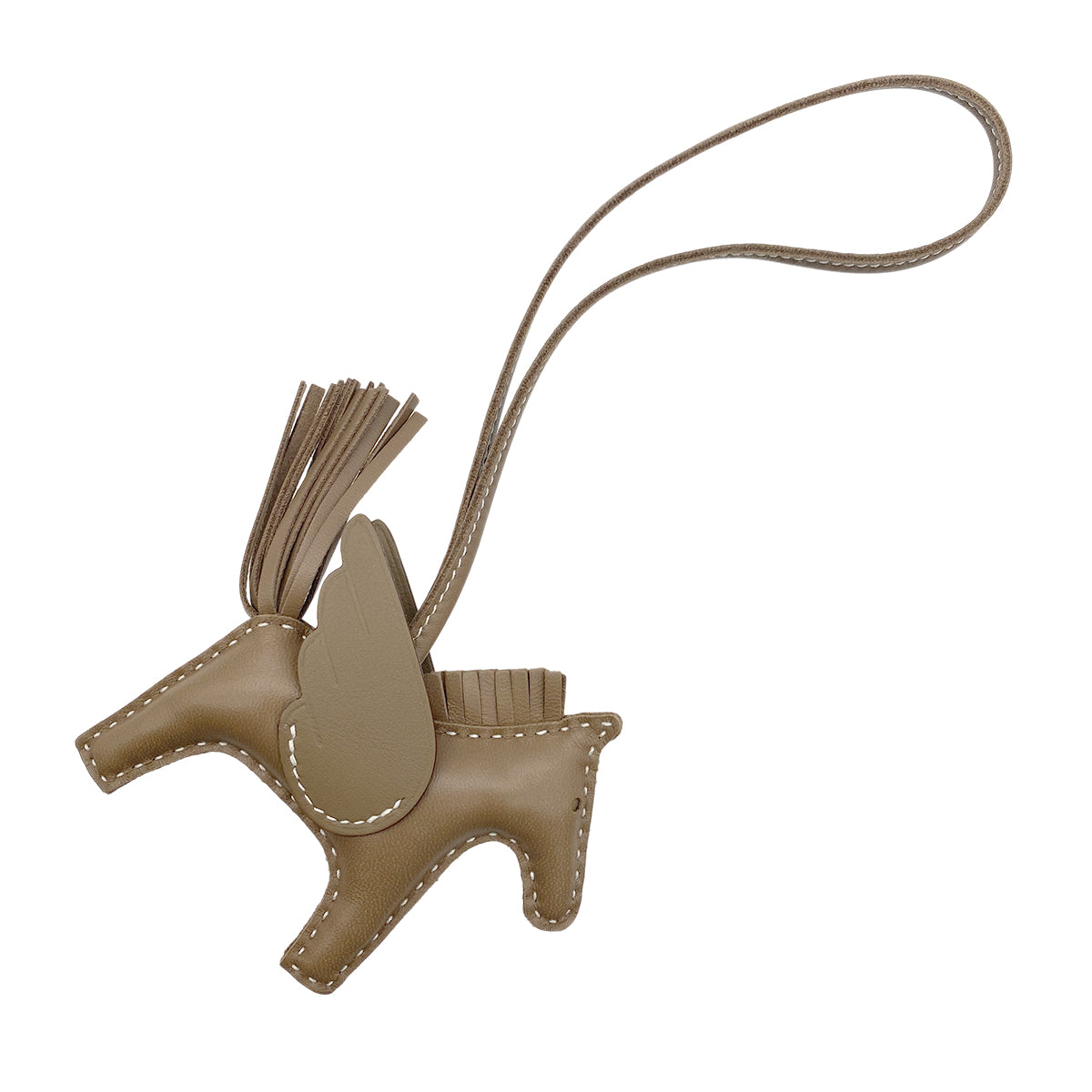 HERMES BAG CHARM RODEO PEGASUS PM ETOUPE AGNEAU MILO W 90274885