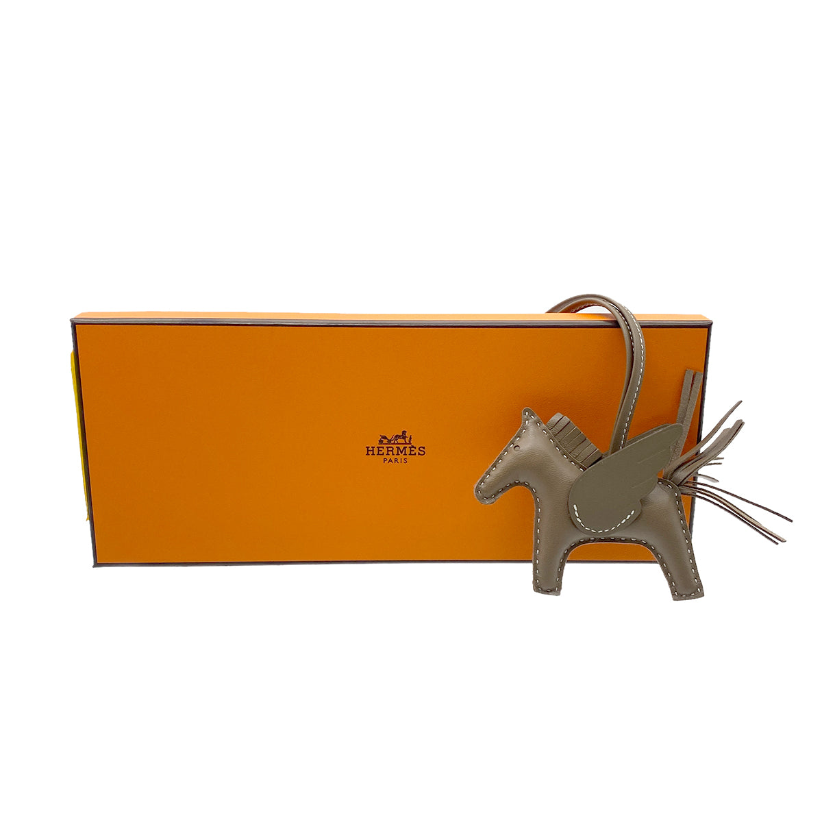 HERMES BAG CHARM RODEO PEGASUS PM ETOUPE AGNEAU MILO W 90274885