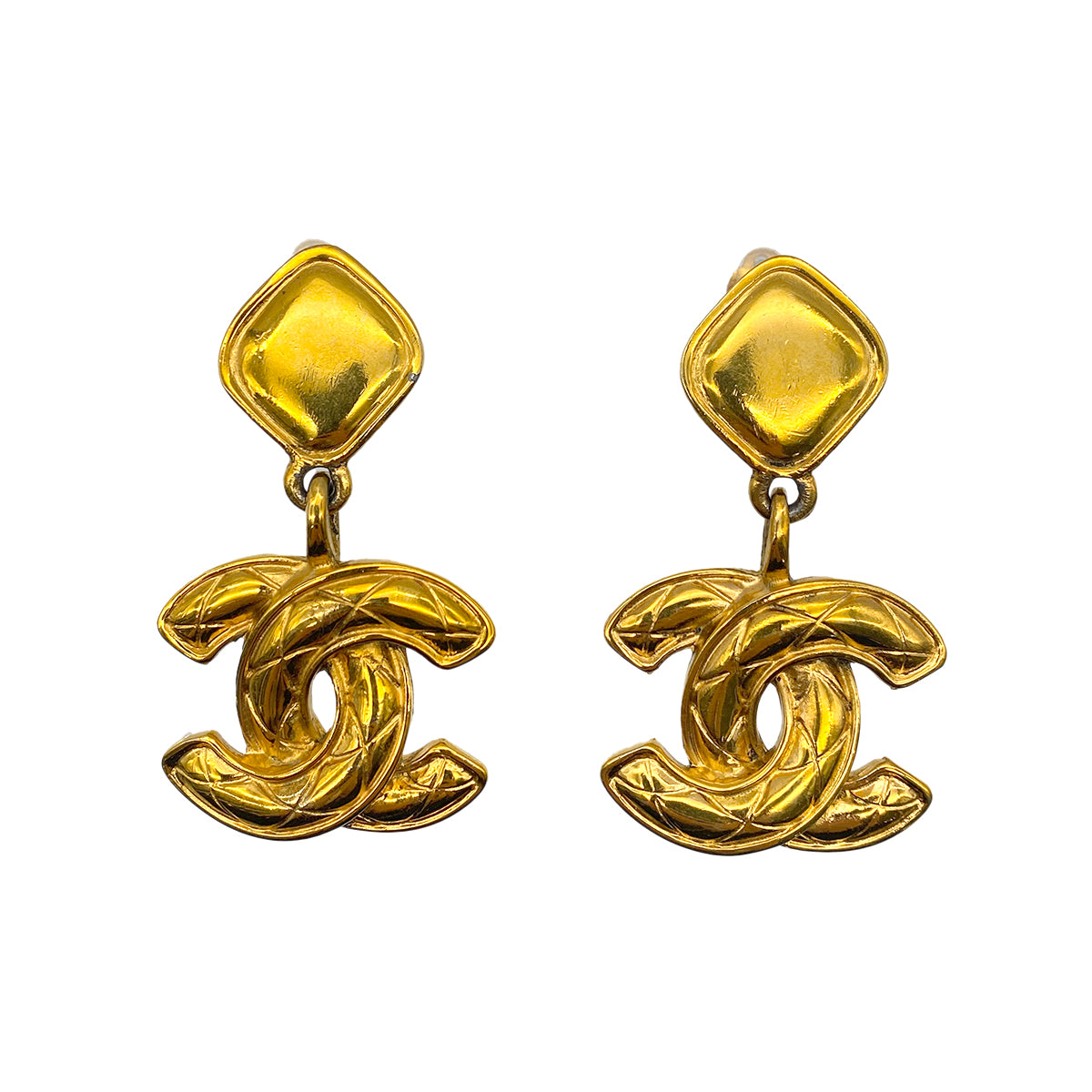 CHANEL VINTAGE EARRINGS COCOMARK SWING ACCESSORY 90274887