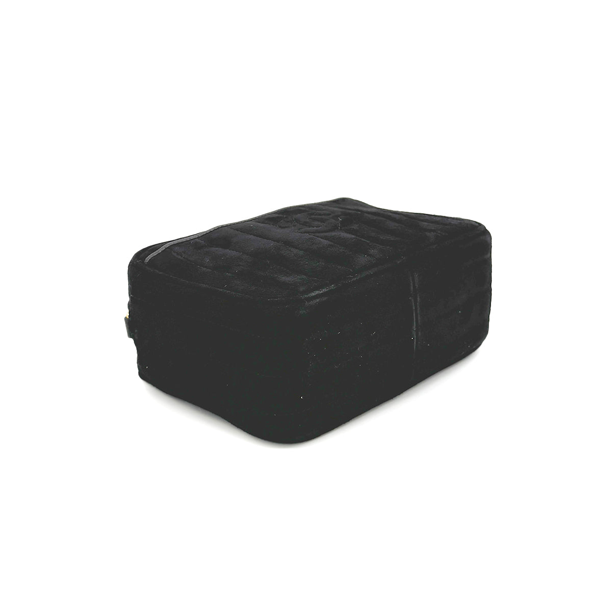 CHANEL VINTAGE COCOMARK FRINGE BIJOU CHAIN SHOLDER BAG BLACK SUEDE 90275034