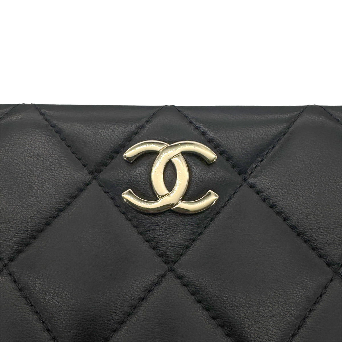 CHANEL VINTAGE MATELASSE CHAIN TOTE BAG BLACK LAMB SKIN 90275037