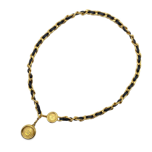 CHANEL VINTAGE CHAIN BELT COCOMARK LEATHER ACCESSORY 90275040
