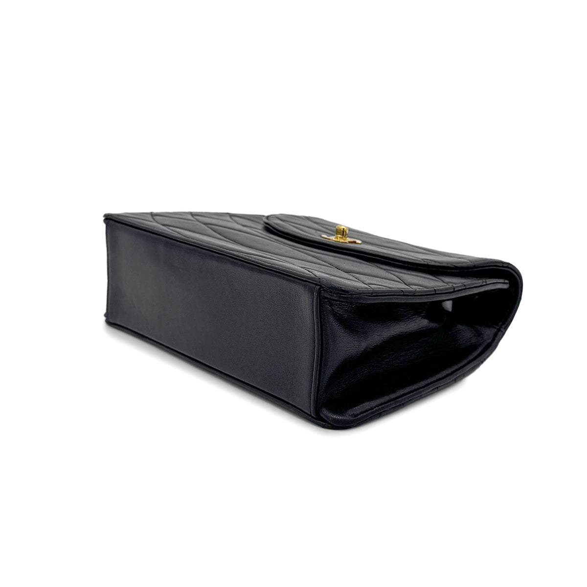 CHANEL VINTAGE COCOMARK CHAIN SHOULDER BAG BLACK LAMB SKIN 90275138