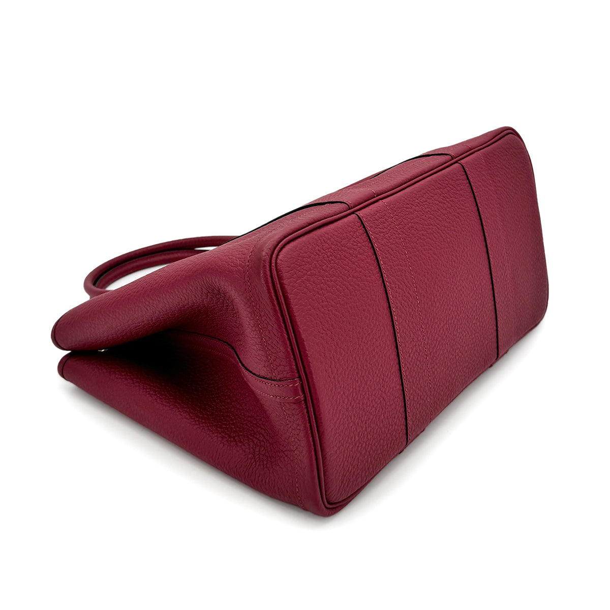 HERMES GARDEN PARTY PM ROUGE GRENAT VACHE COUNTRY TOTE BAG X 90275139