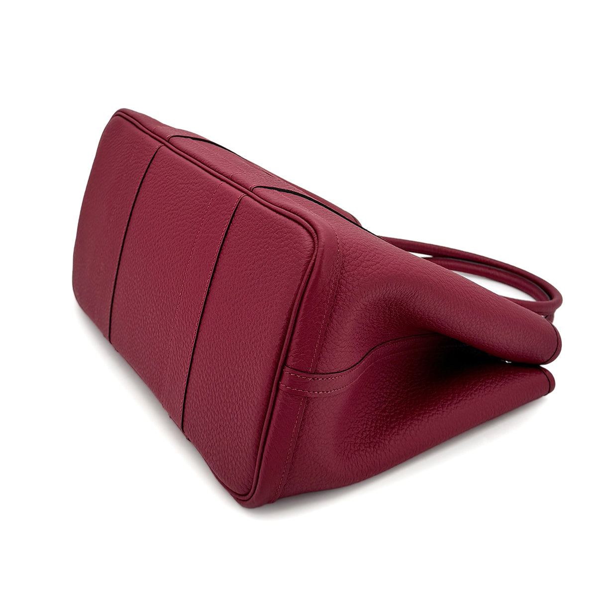 HERMES GARDEN PARTY PM ROUGE GRENAT VACHE COUNTRY TOTE BAG X 90275139