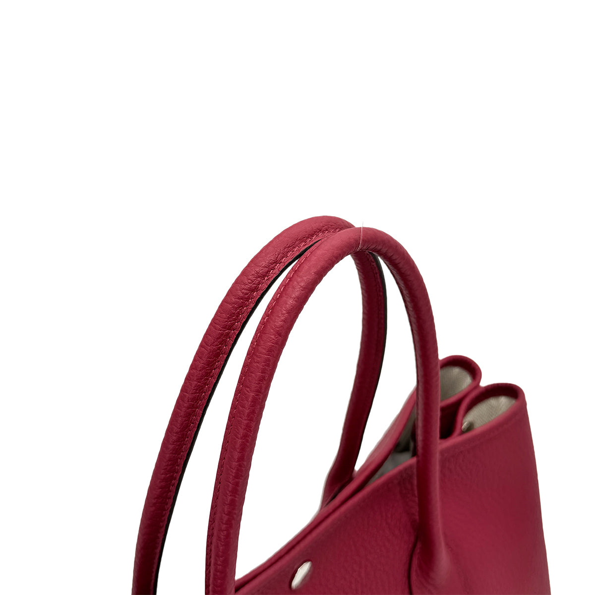 HERMES GARDEN PARTY PM ROUGE GRENAT VACHE COUNTRY TOTE BAG X 90275139