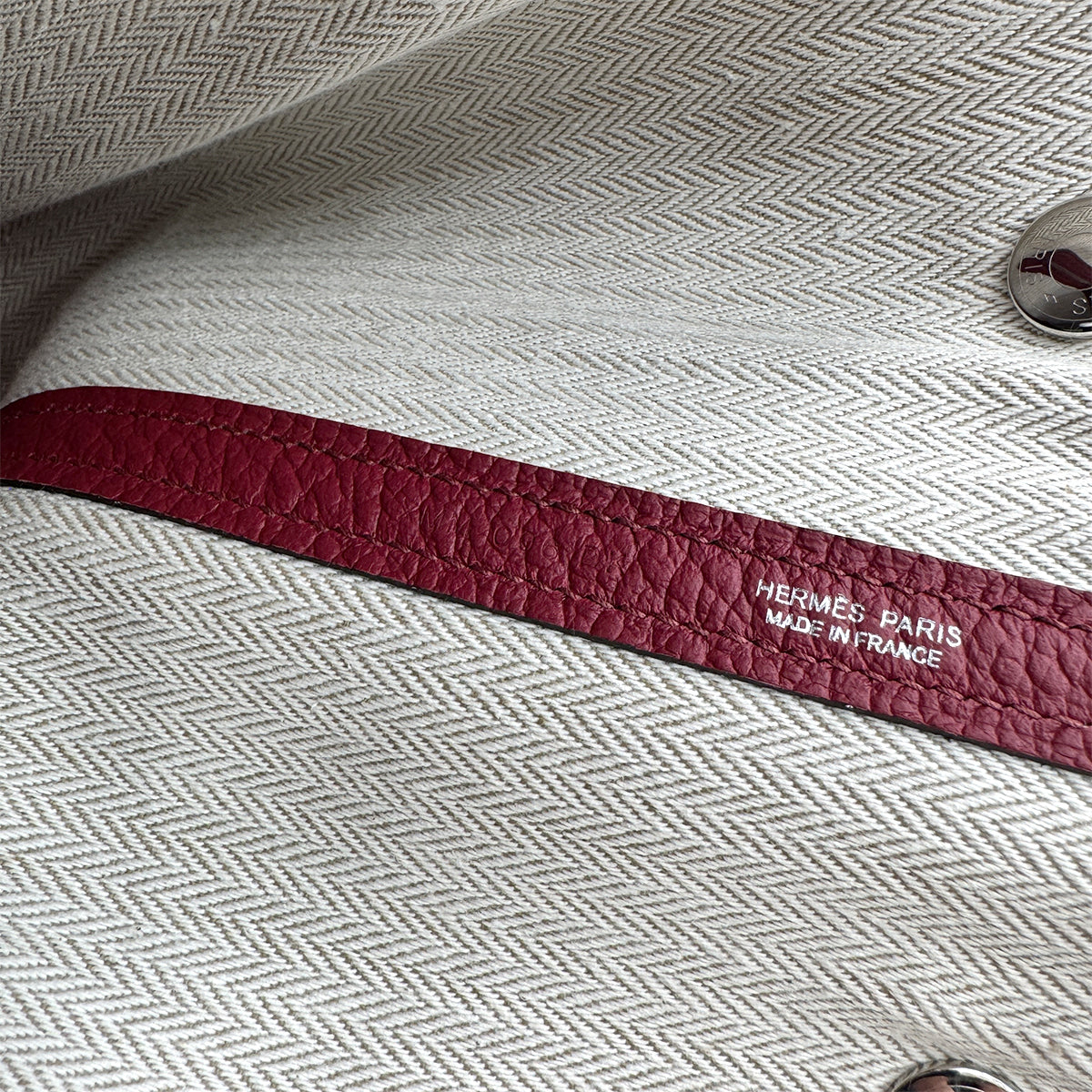 HERMES GARDEN PARTY PM ROUGE GRENAT VACHE COUNTRY TOTE BAG X 90275139