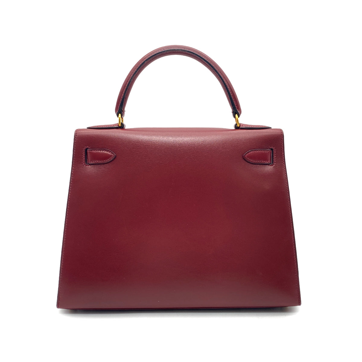 HERMES KELLY 28 SELLIER ROUGE H BOXCALF HAND SHOULDER BAG 〇W GHW 90275141