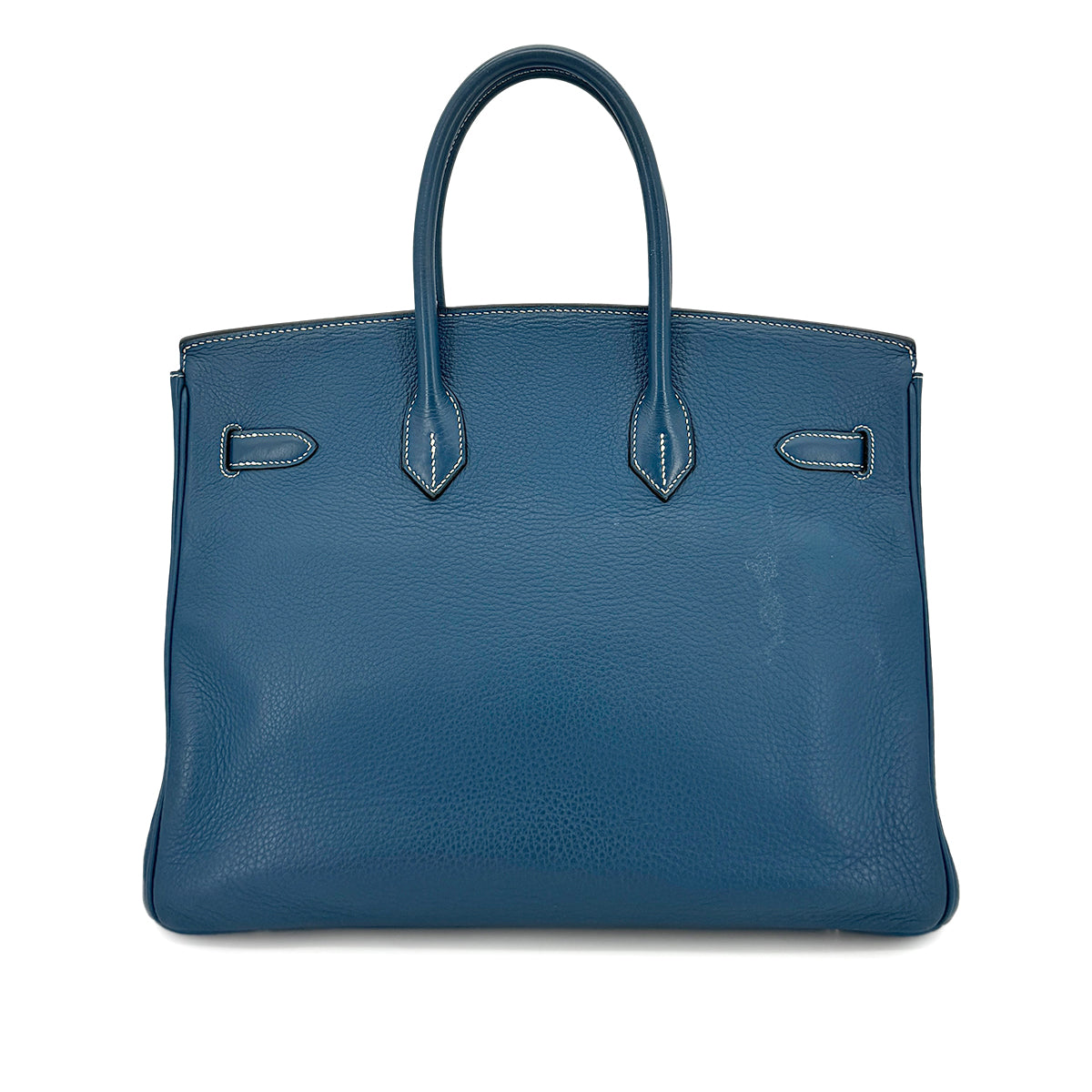 HERMES BIRKIN 35 BLUE THALASSA TOGO HAND BAG □G SHW 90275143