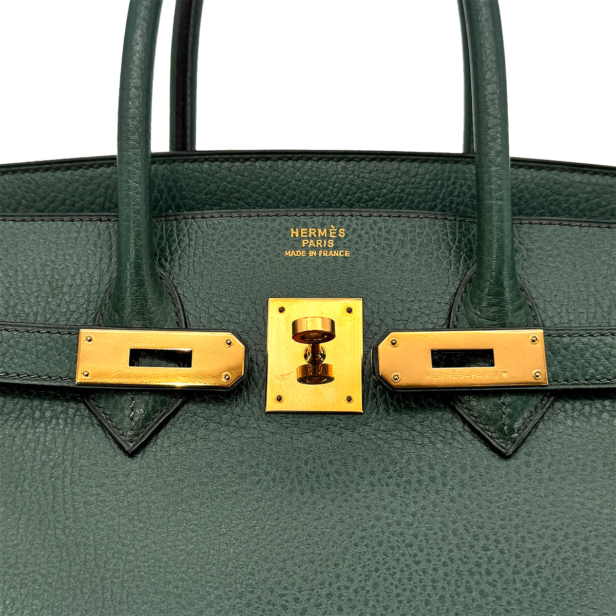HERMES BIRKIN 35 GREEN ARDENNES HAND BAG 〇Y GHW 90275147
