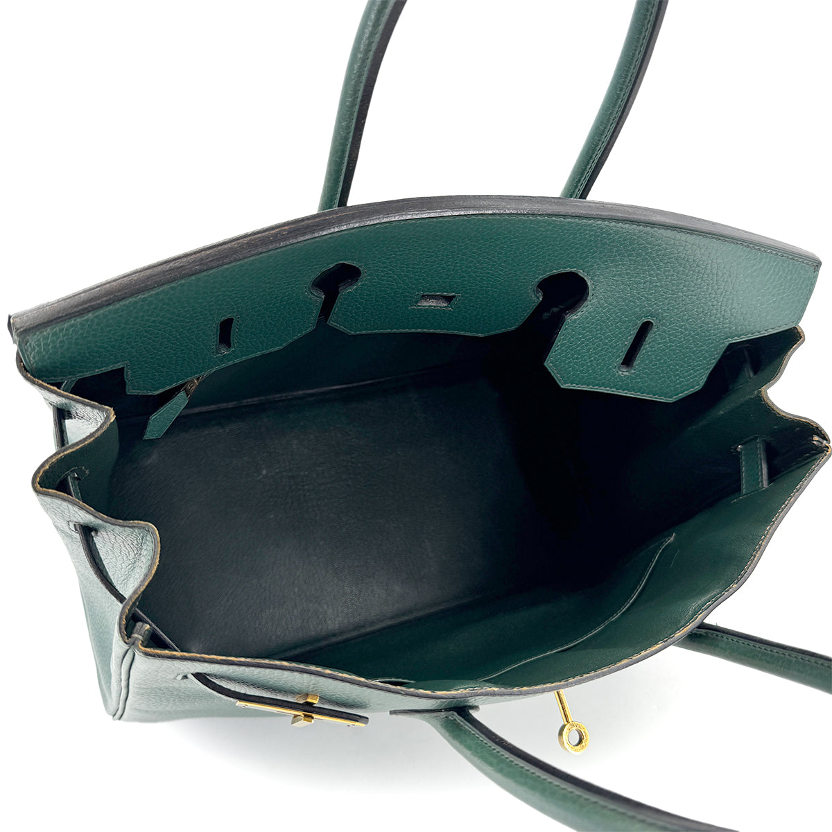 HERMES BIRKIN 35 GREEN ARDENNES HAND BAG 〇Y GHW 90275147