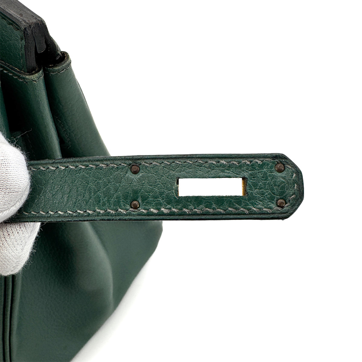 HERMES BIRKIN 35 GREEN ARDENNES HAND BAG 〇Y GHW 90275147