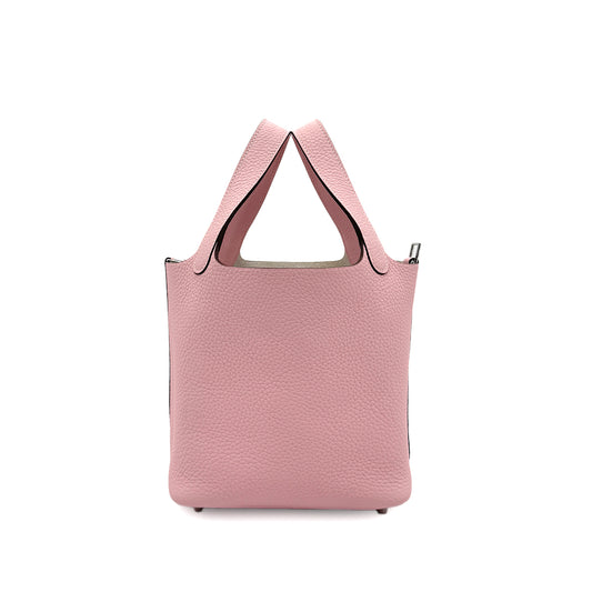 HERMES PICOTIN LOCK PM ROSE SAKURA TAURILLON CLEMENCE HAND BAG T 90275162