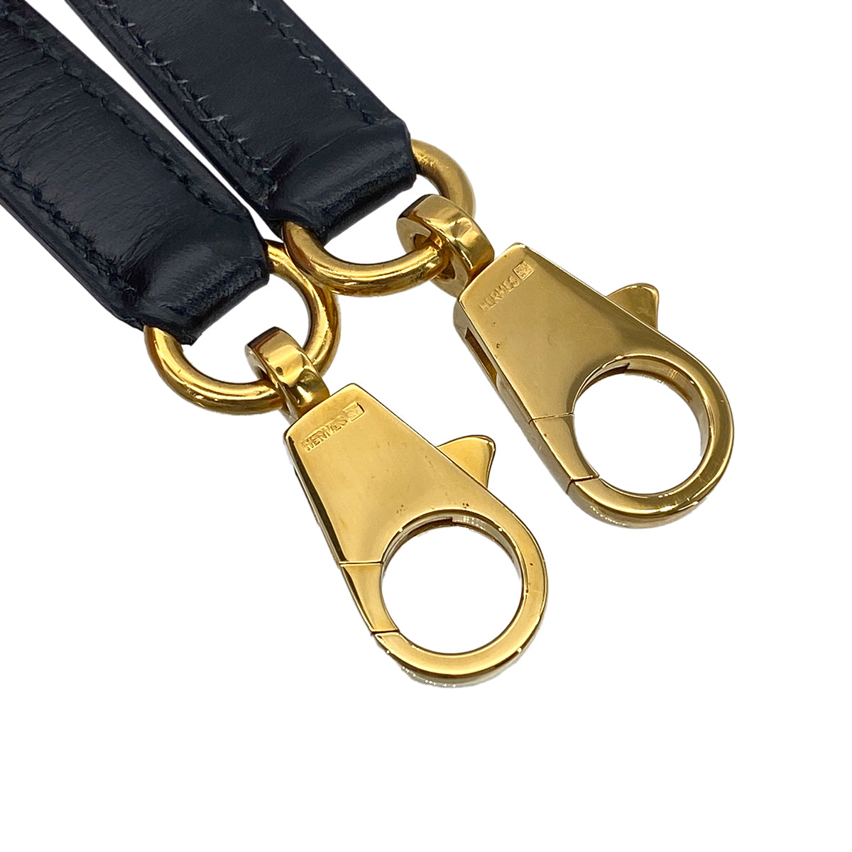 HERMES KELLY BLACK BOXCALF HAND SHOULDER BAG STRAP GHW 90275599