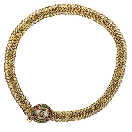 CHANEL VINTAGE COCOMARK COLOR STONE CHAIN BELT ACCESSORY 90275603