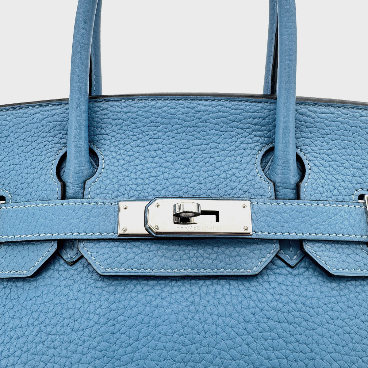 HERMES BIRKIN 30  BLUE PARADISE TAURILLON CLEMENCE HAND BAG Z SHW 90275775
