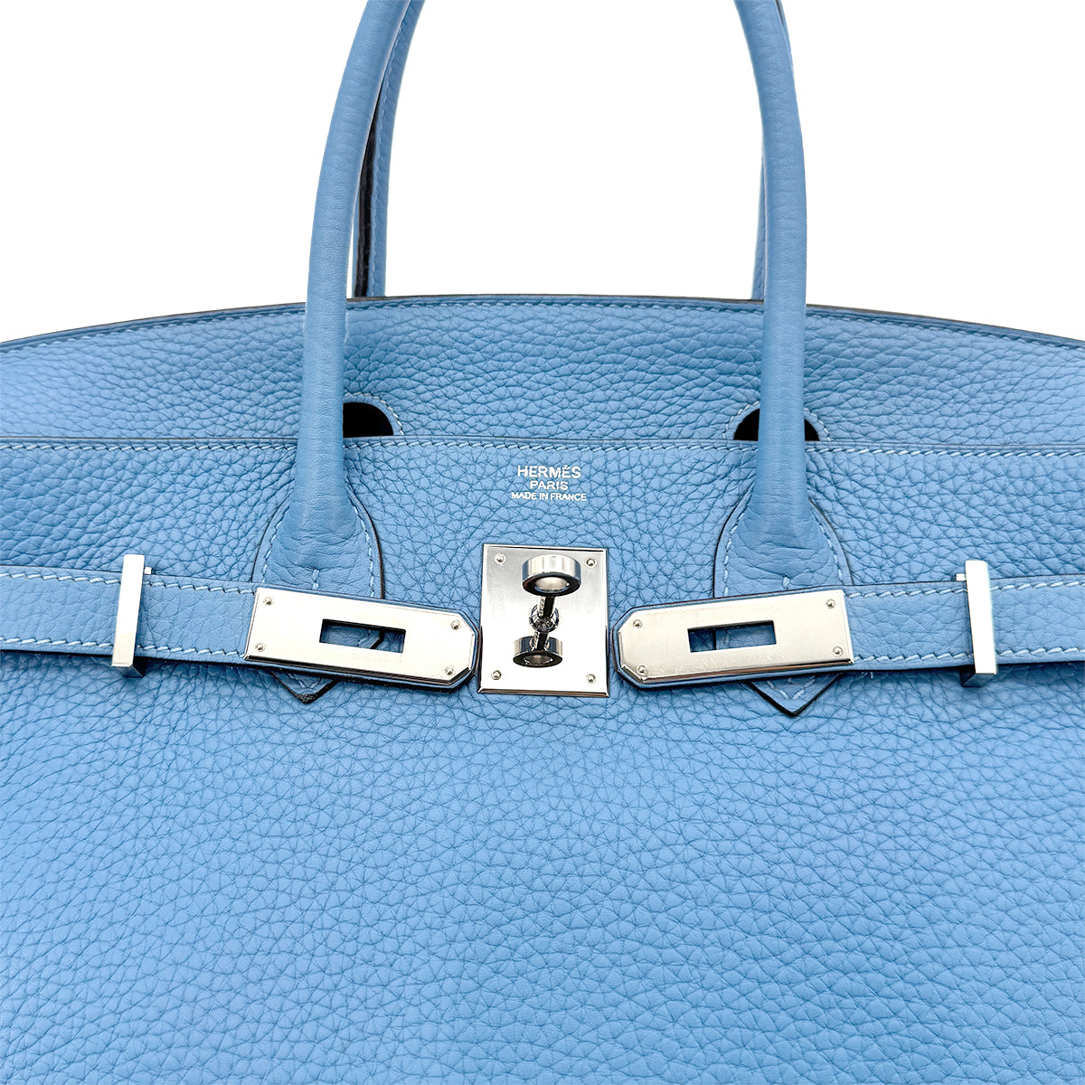 HERMES BIRKIN 30  BLUE PARADISE TAURILLON CLEMENCE HAND BAG Z SHW 90275775