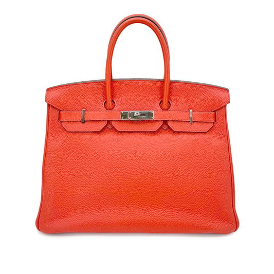HERMES BIRKIN 35 CAPUCINE TOGO HAND BAG □P SHW 90275778