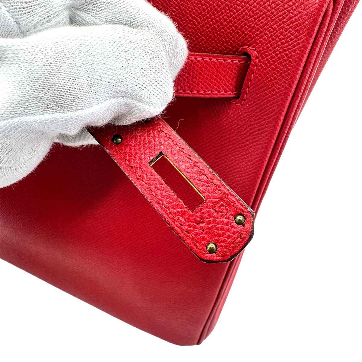 HERMES BIRKIN 35 ROUGE VIF EPSOM HAND BAG □G GHW 90275782