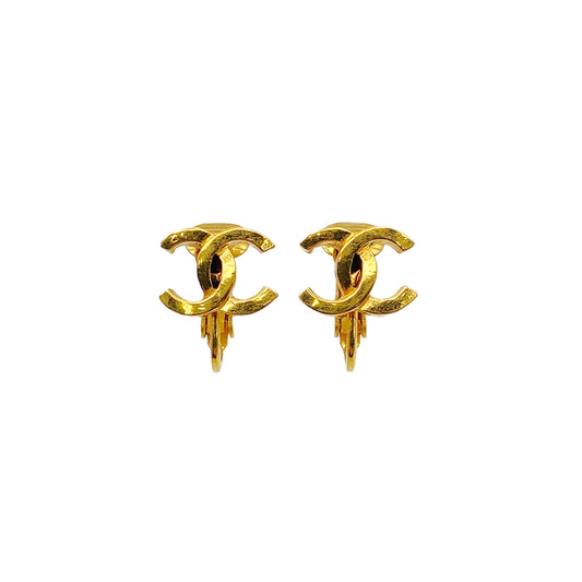 CHANEL VINTAGE EARRINGS COCOMARK GOLD ACCESSORY 90275809