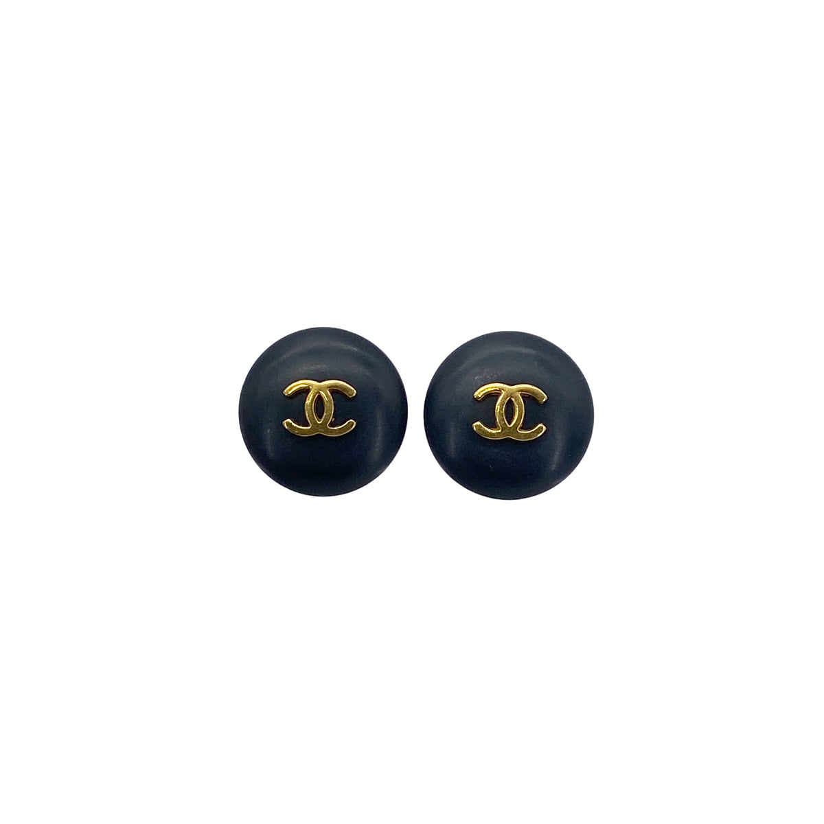 CHANEL VINTAGE EARRINGS COCOMARK BLACK ACCESSORY 95A 90275812