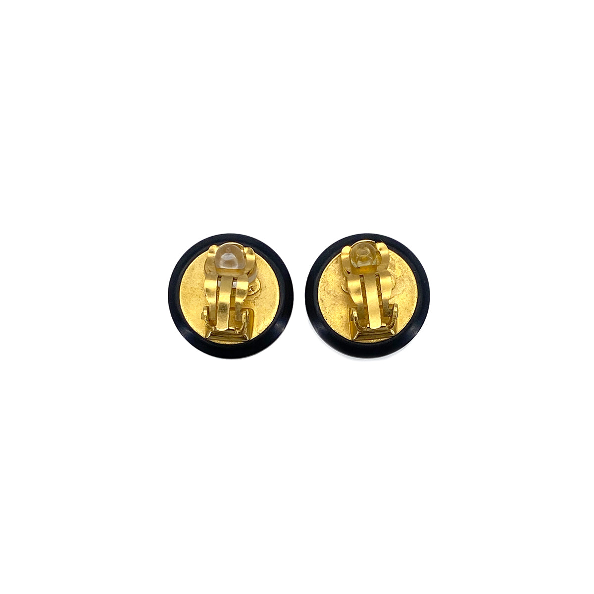 CHANEL VINTAGE EARRINGS COCOMARK BLACK ACCESSORY 95A 90275812